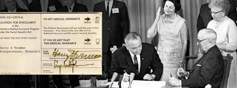 The President signs Medicare