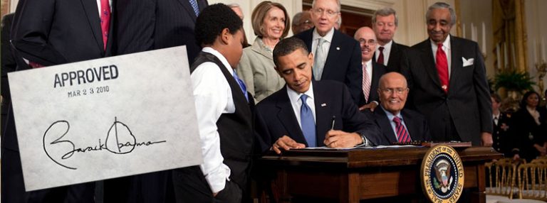 President Obama signs the Affordable Care Act
